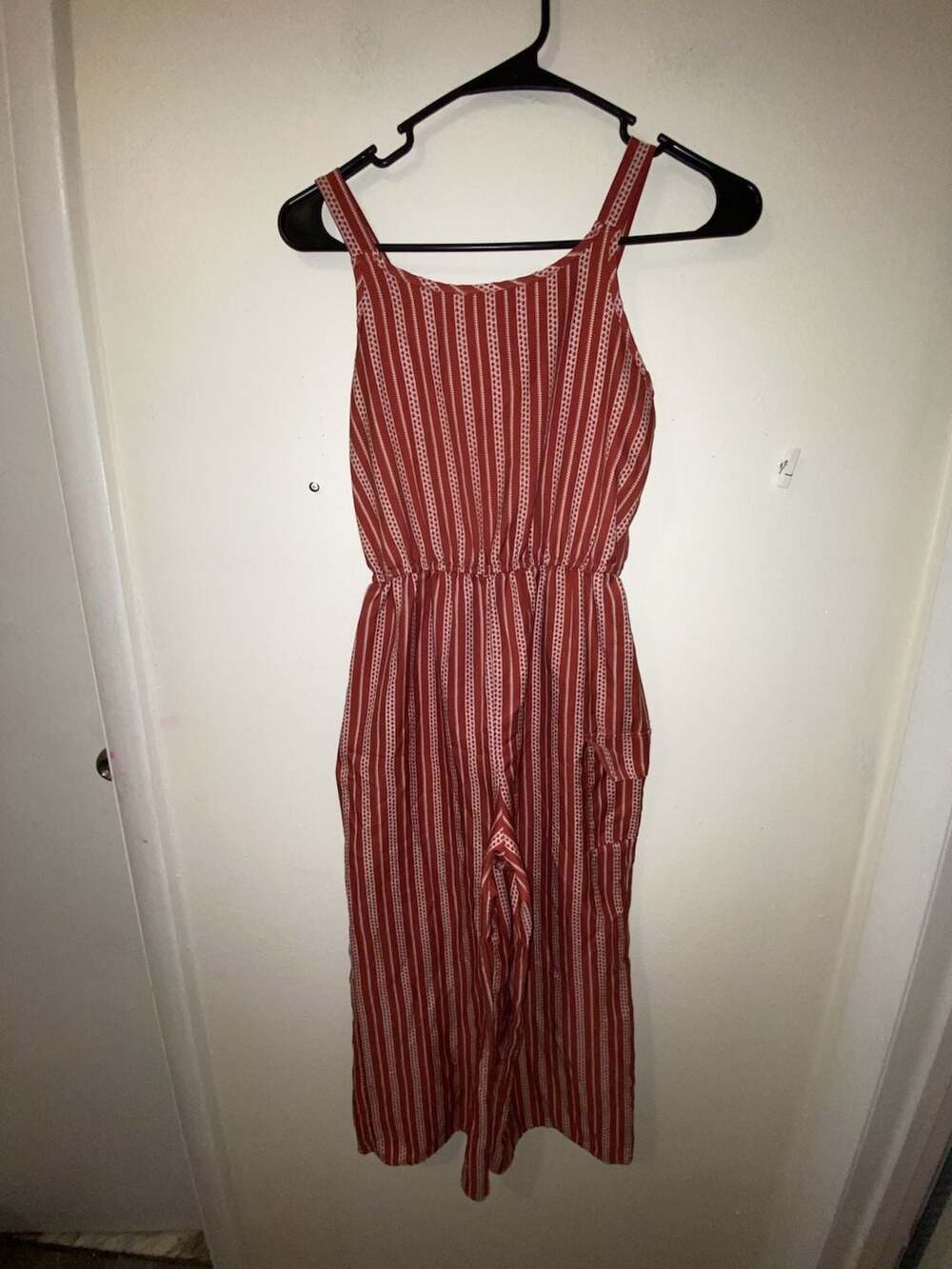 Jenna & Jessie kids Striped Cropped Sleeveless Jumpsuit
